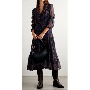 VERONICA BEARD Sabina Paisley Midi Dress | Sz 0